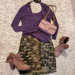 Babaton Keyhole Back Light Silk Cashmere Sweater